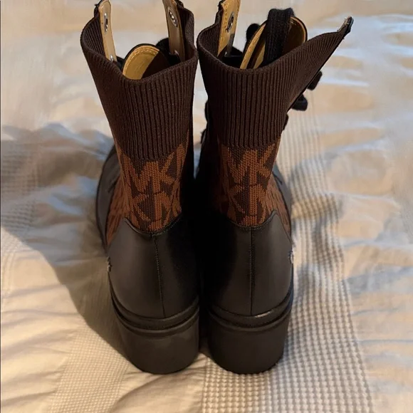 Michael Kors Women's Black and Brown Ankle Boots - Picture 3 of 6